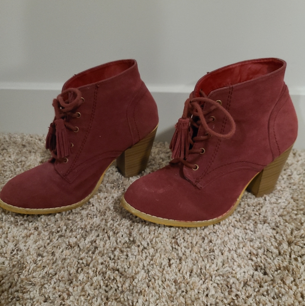 Maroon Booties